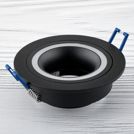 Oprawa HALOGENOWA TRIBUS Podtynkowa Stała Okrągła Czarna GU10