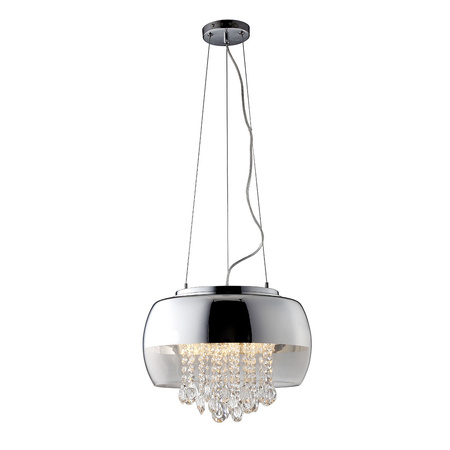 Lampa wisząca LUNA 3x E14 Metal i szkło IP20 Milagro Kryształki Styl glamour