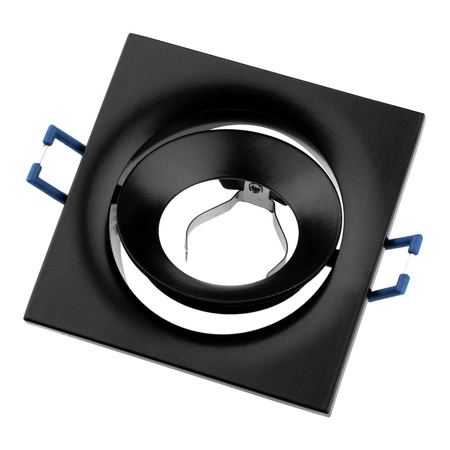 Oprawa Halogenowa Podtynkowa Sufitowa Kwadratowa Ruchoma Czarna GU10