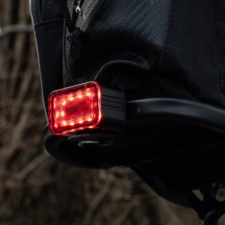 Lampka Latarka Rowerowa Tylna Czerwona USB-C 6 Trybów IPX6 MOCNA VAYOX