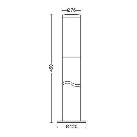 Lampa Ogrodowa LED Zewnętrzna UTRECHT myGarden E27 IP44 Słupek 45cm Srebrna PHILIPS
