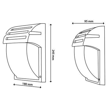 Lampa Ogrodowa Kinkiet Elewacyjny KALIO E27 IP54 Czarna
