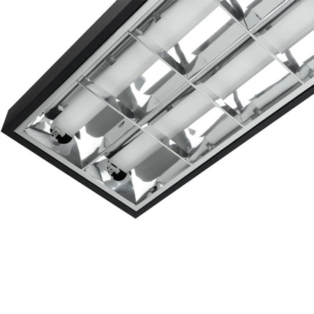 Oprawa Natynkowa Rastrowa 2 x T8 120 cm G13 Czarna