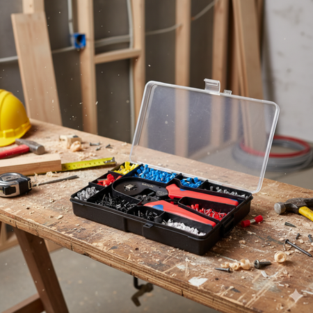 Zaciskarka Praska Konektorów Tulejek Końcówek Kabli Przewodów Zestaw x1200