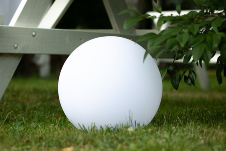 Lampa Ogrodowa LED Solarna Wbijana Kula RGB 30 cm