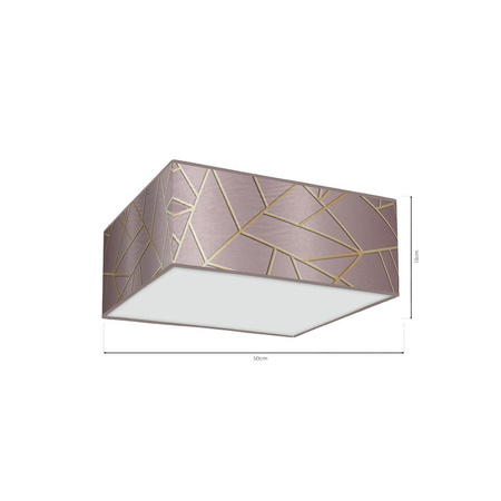 Plafon LED Lampa Sufitowa ZIGGY Różowe Złoto Różowa 3xE27 Milagro
