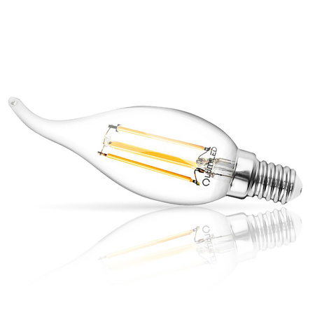 Żarówka LED E14 Świeczka BA35 7W = 60W 806lm 3000K Ciepła 360° FILAMENT LUMILED