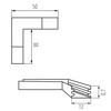 Łącznik do Profili Aluminiowych 90° CONNECT-L B KANLUX