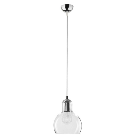 Lampa Sufitowa Wisząca MANGO Zwis Srebrna Szklana Klasyczna E27 600 TK Lighting