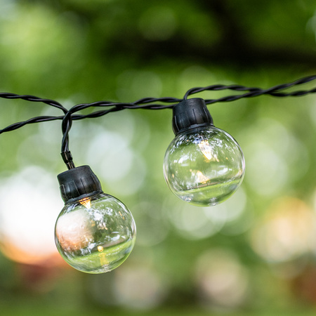 Girlanda Solarna Ogrodowa 20x LED Ozdobne Kuleczki 7,5m Ciepła 3000K GLADI 2 LUMILED