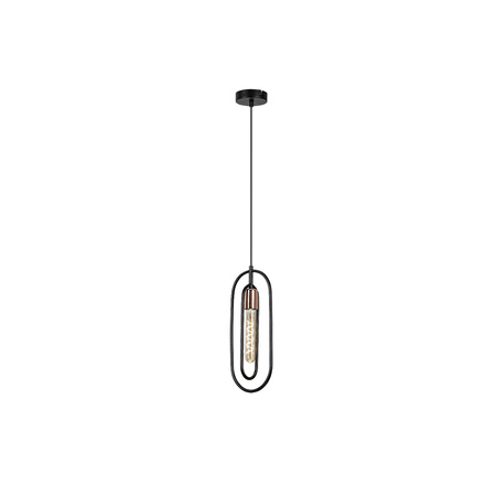 Lampa Wisząca Sufitowa E27 Czarny Matowy Nowoczesny Rovier Rabalux