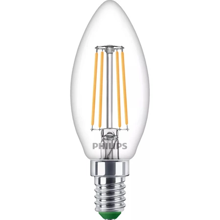 Żarówka LED E14 Świeczka B35 2.3W = 40W 485lm 210lm/W 2700K Ciepła 300° KLASA A UltraEfficient Philips