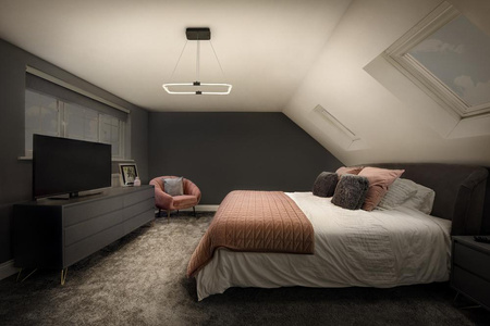 Lampa Sufitowa Wisząca Dekoracyjna LED 18W 2000lm 3000K Ciepła Ściemnialna Szary Decor Ledvance