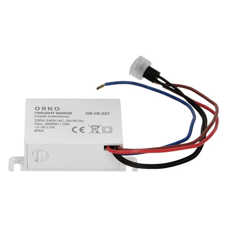 Czujnik Zmierzchowy Z Zewnętrzną Sondą 2000W IP54 Mini Biały ORNO