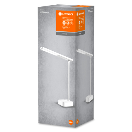 Lampa Stołowa Biurkowa LED 5.2W 80lm 4000K Neutralna Ściemnialna Bateryjna Biały Panan Ledvance