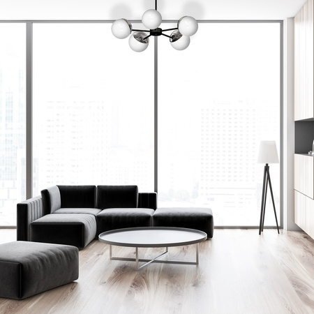 Lampa Sufitowa Żyrandol SFERA Czarna Chrom 5xE14 Milagro