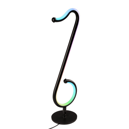 Lampka Biurkowa LED Stołowa Dekoracyjna 15W Czarna Ściemnialna Nutka Sanico Goldlux