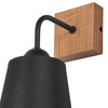 Lampa Ścienna Kinkiet LULA E27 Czarny Dębowy KM-1.200 Lamkur