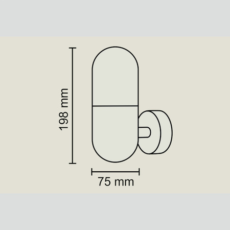 Kinkiet zewnętrzny HORTEN 1x E27 GOLDLUX (Polux) Czarny 314147