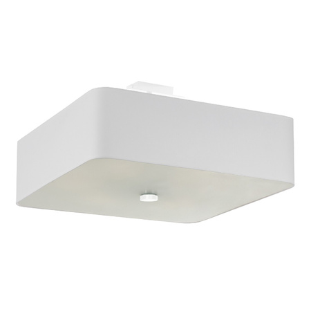 Lampa Sufitowa Plafon LED LOKKO 5xE27 Oprawa Kwadratowa 45cm Biała SOLLUX