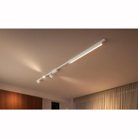 Zestaw Szyna Oświetleniowa Perifo Szynoprzewód 1,5m + 3x Reflektor + Lampa Oświetleniowa LED 44,6W CCT RGB Philips HUE Bluetooth Biały