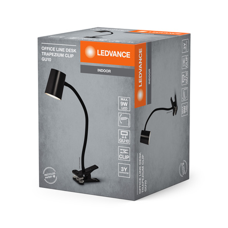 Lampa Stołowa Oprawa Biurkowa Stojąca GU10 Czarny USB-C Office Line Ledvance
