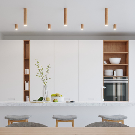 Lampa Ścienna Oprawa Natynkowa Kinkiet GU10 SPOT TUBA Reflektor Ruchoma Geometryczna Brązowa Skandynawska Zeke Sollux