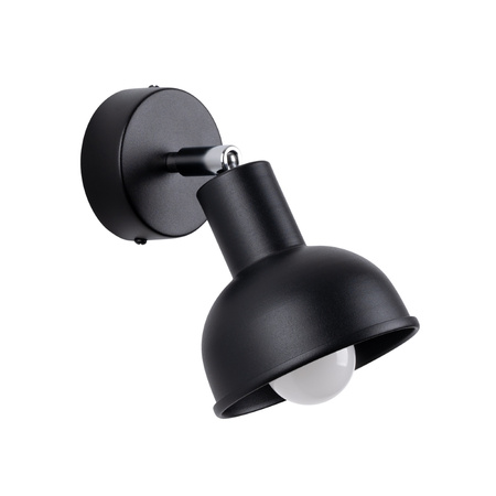 Lampa Ścienna Oprawa Natynkowa Reflektor E27 Ruchoma Geometryczna Czarna Industrialna Elba Sollux