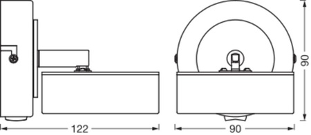 Lampa LED Ścienna Sufitowa Kinkiet Oprawa Natynkowa 4.8W 300lm CCT Dekoracyjna Biały Spot Pluto Ledvance