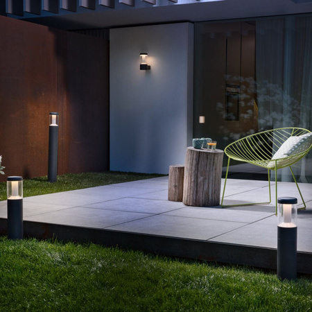 Lampa Ogrodowa Zewnętrzna Stojąca Słupek 12W 610lm 3000K IP54 Szary Endura Ledvance