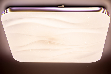 Plafon LED sufitowy łazienkowy 72W 3000-6500K Biały Kwadratowy Diament 43cm + Pilot