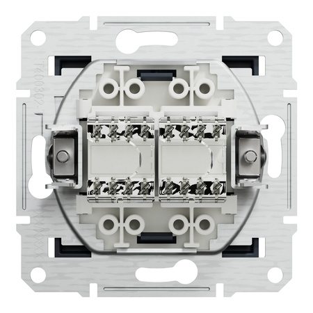 Gniazdo Komputerowe Podwójne 2x RJ45 kat. 5e UTP bez Ramki Antracyt SCHNEIDER ASFORA