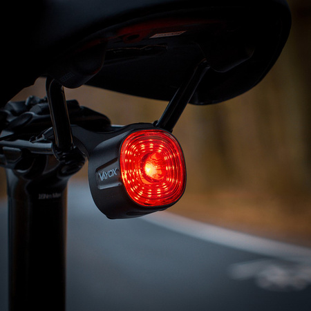 Lampka Latarka Rowerowa Tylna Czerwona USB-C 6 Trybów IP66 MOCNA VAYOX