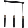 Lampa Wisząca Sufitowa SOLO SAWN Czarna Patyna Drewniana 3x mini GU10 Milagro