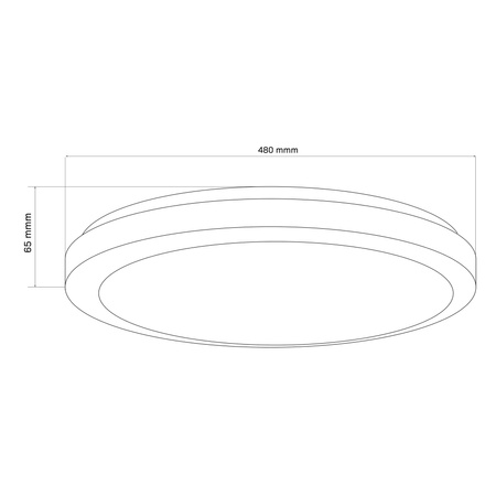 Plafon LED Oprawa Sufitowa 72W 8000lm CCT 120° Biała IP44 Pilot Ściemnialna Marian Sanico Goldlux