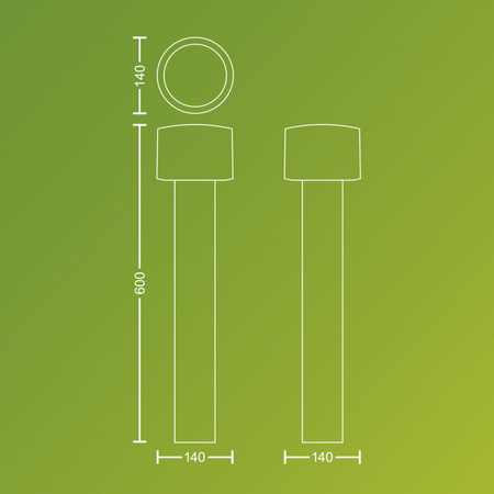 Lampa Ogrodowa Zewnętrzna SŁUPEK 60cm LED 4.3W 800lm 2700K IP44 Stal nierdzewna Otis Ultra Efficient Philips