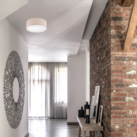 Plafon LED Lampa Sufitowa VIVIAN E27 Beżowa LM-1.207 Lamkur