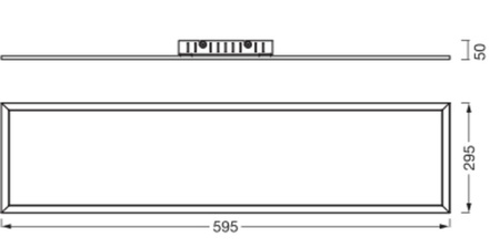 Panel LED Oprawa Lampa Sufitowa 22W 1600lm 4000K Neutralna Natynkowa Biały 60x30cm Planon™ Ledvance