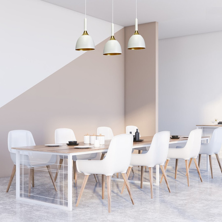 Lampa wisząca biało złota MiLAGRO 3xE27 CLARK