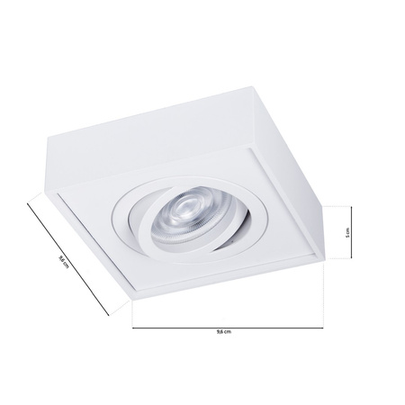 Oprawa Sufitowa Podtynkowa Halogenowa SPOT GU10 Nusa Square Ruchoma Kwadratowa Biała