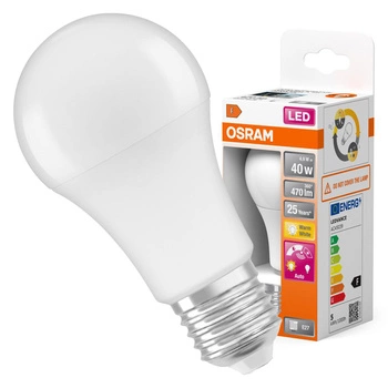 Żarówka LED A60 E27 4.9W = 40W 470lm 2700K Ciepła 200° z Czujnikiem Zmierzchu Classic Osram