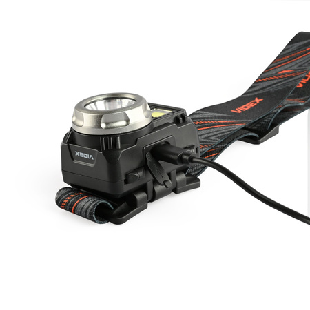 Latarka Czołowa Akumulatorowa LED 5W 5000lm 7 Trybów Pracy Czujnik Ruchu USB-C Wodoszczelna IP65 Videx