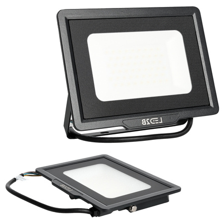 Naświetlacz LED Zewnętrzny Ogrodowy 50W 4250lm 4000K Neutralny 120° IP65 Czarny MH Kobi