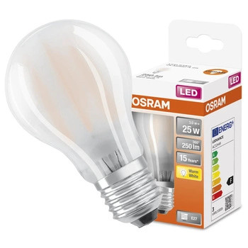 Żarówka LED A60 E27 2.5W = 25W 250lm 2700K Ciepła 300° Retrofit Filament CLASSIC Osram