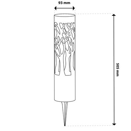 Lampa Solarna Ogrodowa LED Wbijana Ozdobna Zewnętrzna Ażur Lampka 3000K