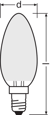 2x Żarówka LED B35 Świeczka E14 4W = 40W 470lm 4000K Neutralna 300° Retrofit Filament CLASSIC Osram