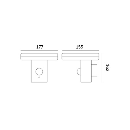 Lampa Solarna Ogrodowa Kinkiet Elewacyjny Zewnętrzny 6W 350lm 4000K Neutralna IP44 Czarna Solaris Kobi