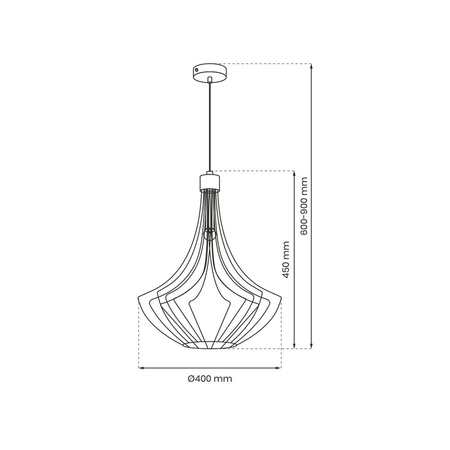 Lampa Wisząca Sufitowa CESTA Granatowa Niebieska 1xE27 Milagro