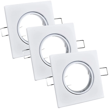 Zestaw 3x Oprawa halogenowa ruchoma OPIN GOLDLUX kwadrat metal biel MR16 GU10