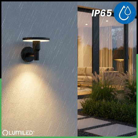 Lampa Ogrodowa Zewnętrzna Kinkiet Elewacyjny CCT LED 12W 3000-6500K IP65 CORTUS LUMILED